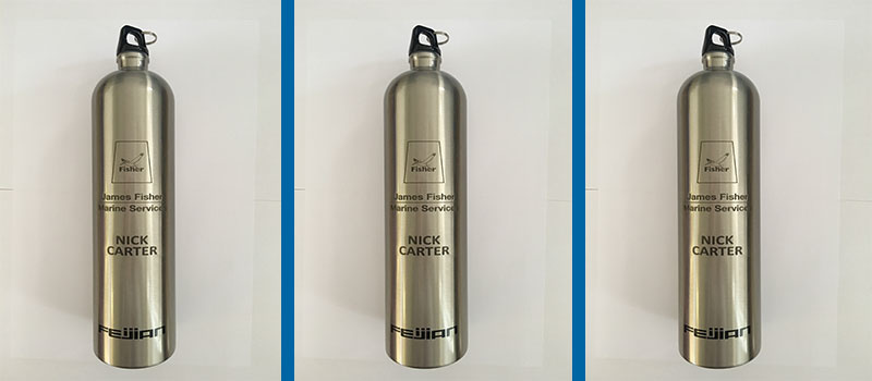JFMS to produce personalised steel (refillable) water bottles for offshore personnel to cut back on the quantities of plastic taken out to wind farms.