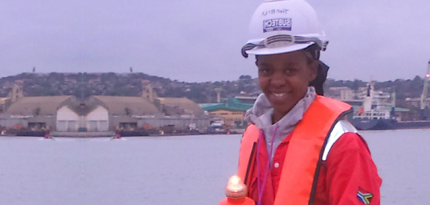 Subtech's first female barge master