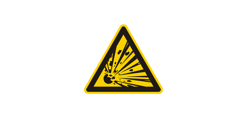 Caution risk of explosion sign