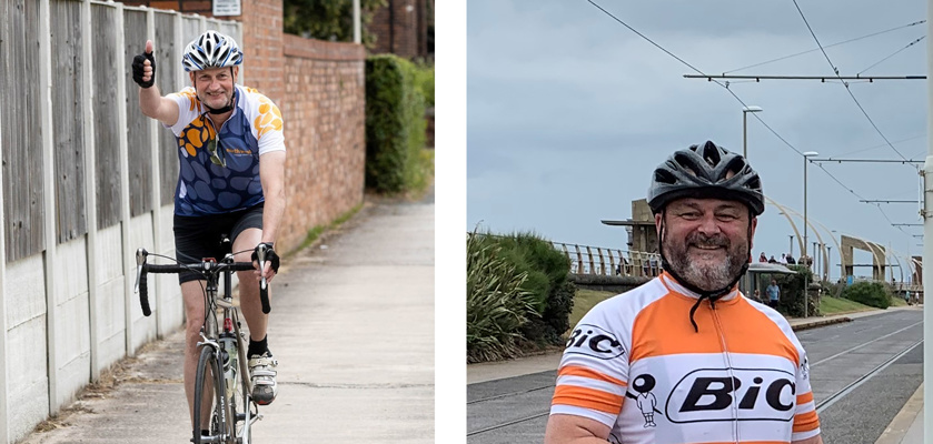 Two JFN team members got on their bikes in July to raise funds for charity.