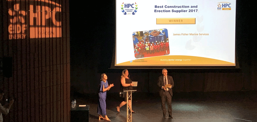 JFMS voted ‘Best Construction Supplier 2017’ at the HPC excellence awards by EDF Energy.
