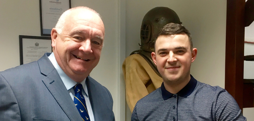 Sub-Surface Engineering apprentice has been awarded apprentice of the year at Liverpool Marine Engineers' and Naval Architects' Guild.