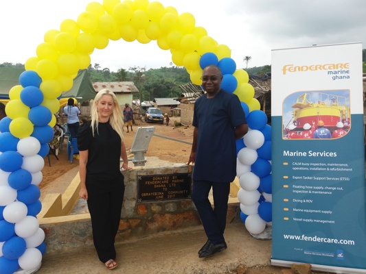 Fendercare Marine ensures fresh drinking water for Ghanaian communities through the successful installation of boreholes.