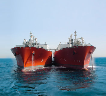 Tankships ship to ship process