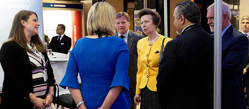 The Fendercare team welcome surprise royal visitor at the biennial International Harbour Masters Association congress in London.